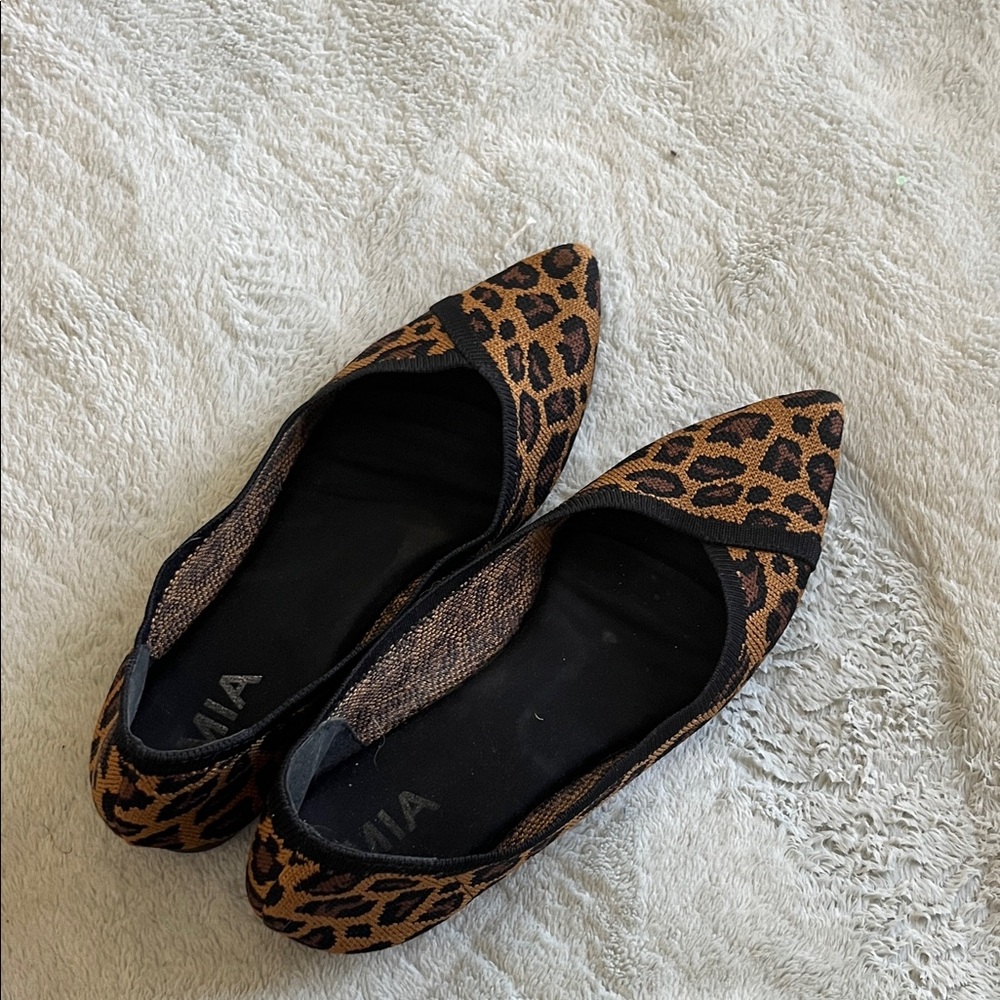 MIA Leopard Print Flats - Black and Brown